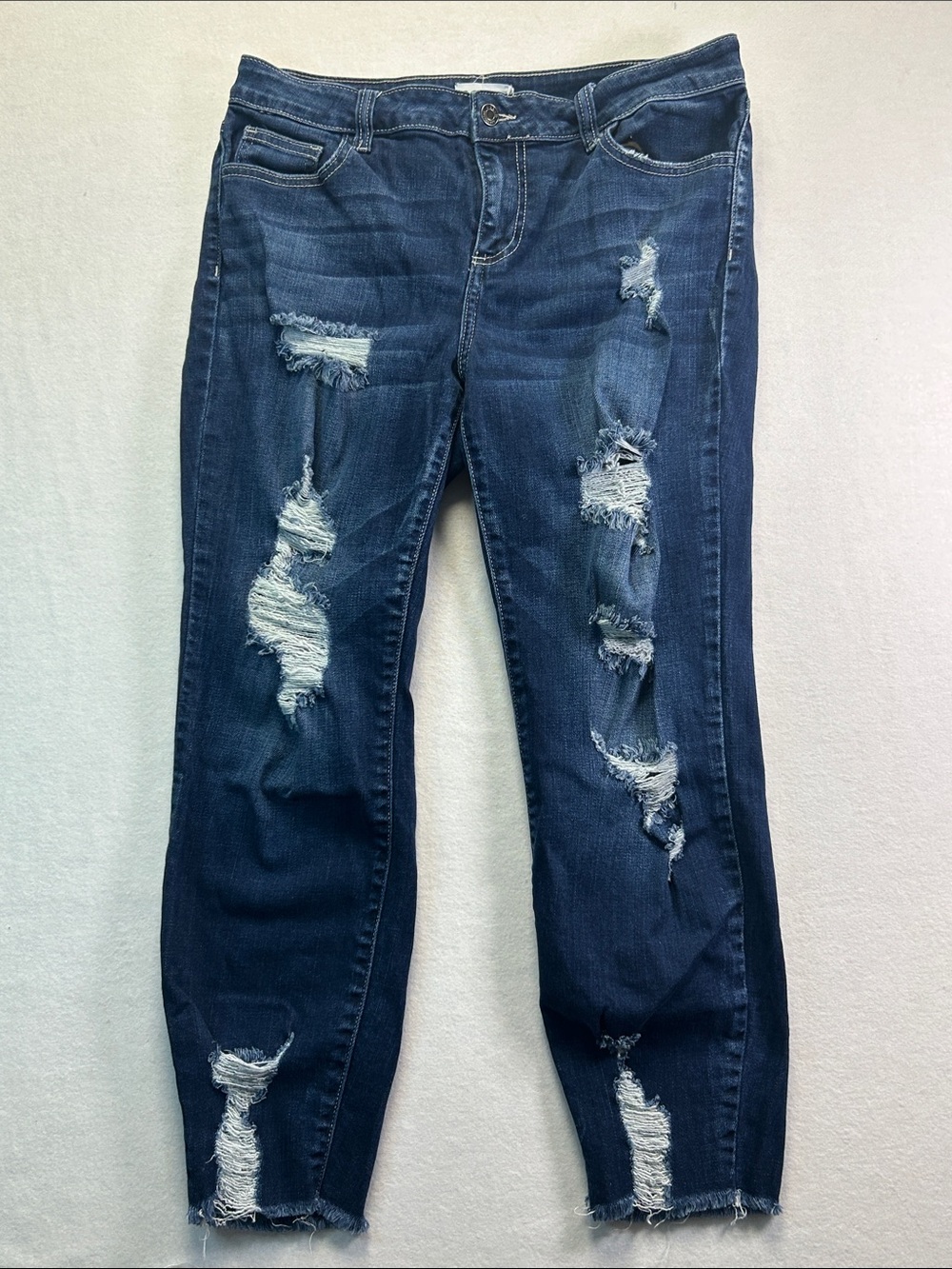 Cello Dark Blue Distressed Jeans